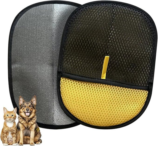 NoWoof 2PCS Pet Hair Removal Glove for Cats & Dogs – Upgraded Reusable Electrostatic Pet Hair Remover Tool for Couch, Clothing, Carpets & Car Seats