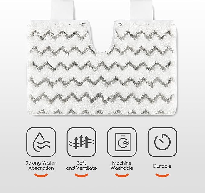 REECOO Steam Mop Pad, Good Steam Permeability,Durable/Soft/Good Adsorption,Floor Steamer Microfiber Pads for Removing Dust and Stains on Living Room Wooden Floors, Oil Stains on Kitchen Floor Tiles