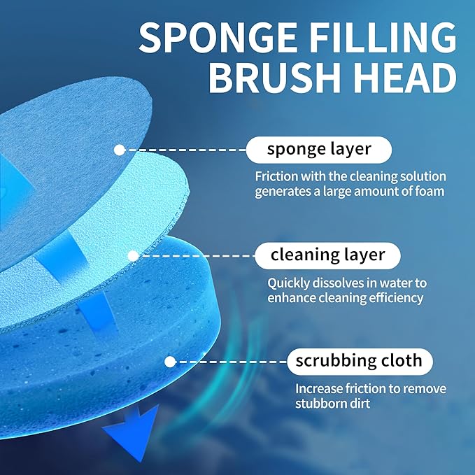 SWIFTIRON Disposable Disposable Toilet Bowl Cleaner Brush, Toilet Brush and Holder Set with Refills, Bathroom Cleaning Supplies (Toilet Brush and Holder Set)