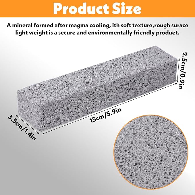 36 Pack Pumice Stone for Toilet Cleaning Bowl Stick,Powerfully Cleans Hard Water Rings, Calcium Buildup & Stains, Suitable for Cleaning Toilet, Bathtubs, Kitchen Sink, Grill