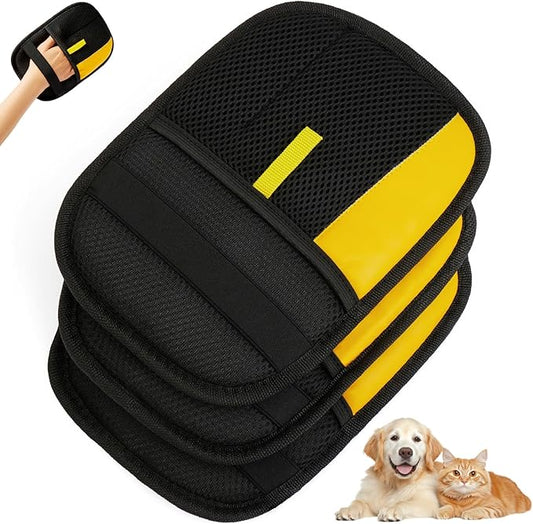 febnwn 3Pcs Pet Hair Removal Glove for Cats & Dogs, Reusable Electrostatic Pet Hair Gloves,Pet Hair Remover, Newly Upgraded Pet Hair Removal Tool for Car Seat,Clothing,Carpet,Couch