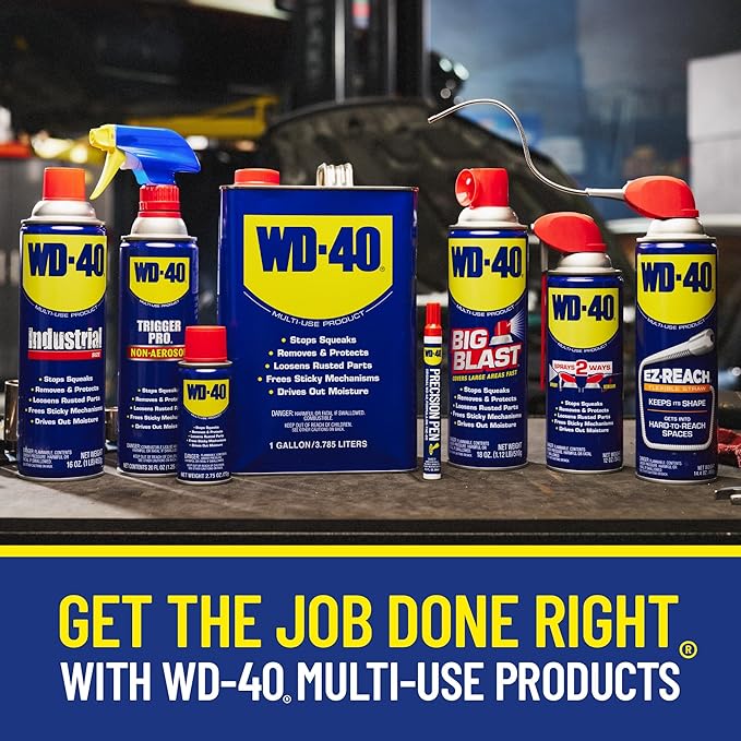 WD-40 Original Formula, Multi-Use Product with Smart Straw Sprays 2 Ways,12 OZ [12-Pack]