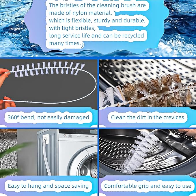 Washing Machine Cleaning Brush, Washing Machine Brush Washing Machine Cleaner Front Load Washer Cleaner Brush Load Washer Cleaner Drum Washing Machine Brush Washing Machine Cleaning Tools 3pcs