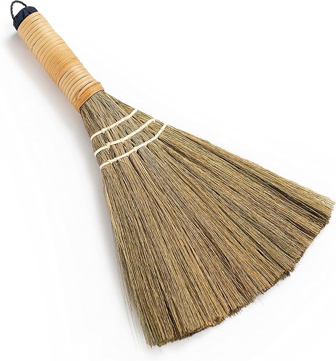 TTS For Home Set of 2 Brooms for Kid 12.6 inch- Vietnamese Natural Straw Soft Broom - Small Broom