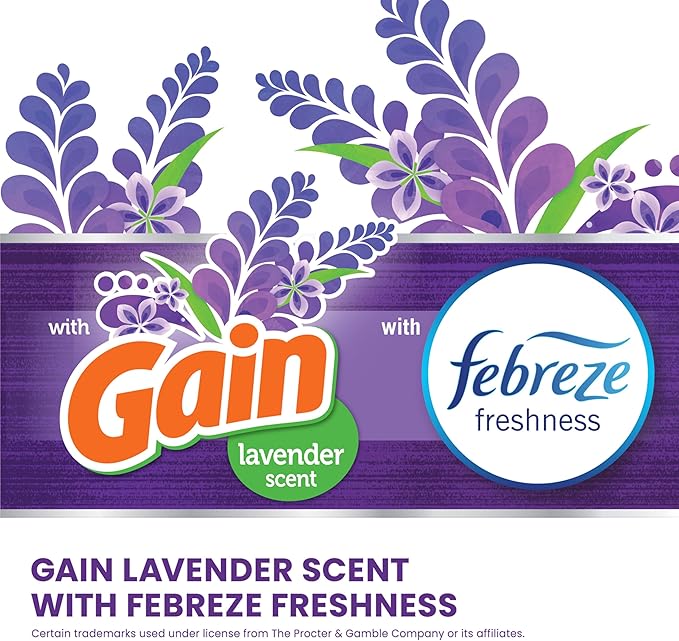 Glad ForceFlex Tall Kitchen Trash Bags, 13 Gallon, Gain Lavender, 40 Count (Package May Vary)