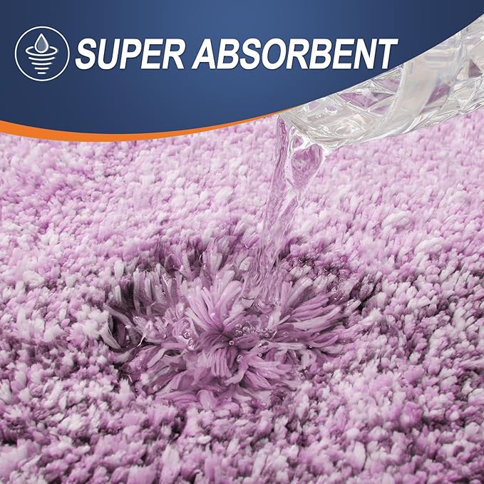 OLANLY Bathroom Runner Rugs 59x17, Extra Soft Absorbent Microfiber Bath Rugs, Rubber Backing, Quick Dry, Washable Bath Mats for Bathroom Floor, Tub and Shower, Home Decor Accessories, Pinkish-Purple
