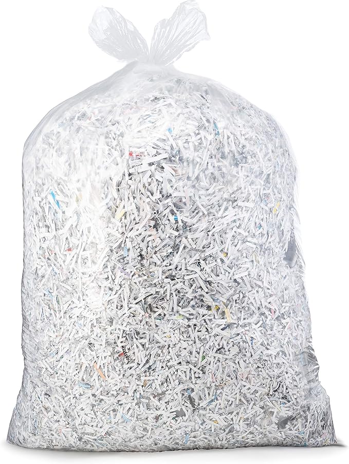 Veska 65 Gallon Clear Trash Bags, (50 Bags w/Ties) Clear Recycling Plastic Garbage Bags. 60 Gallon, 64 Gallon, 65 Gallon Trash Bags