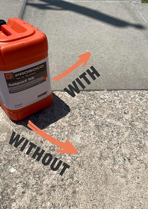PROSOCO Saltguard® WB - Penetrating, Breathable Concrete Sealer – Trusted by Professionals (1-GAL)