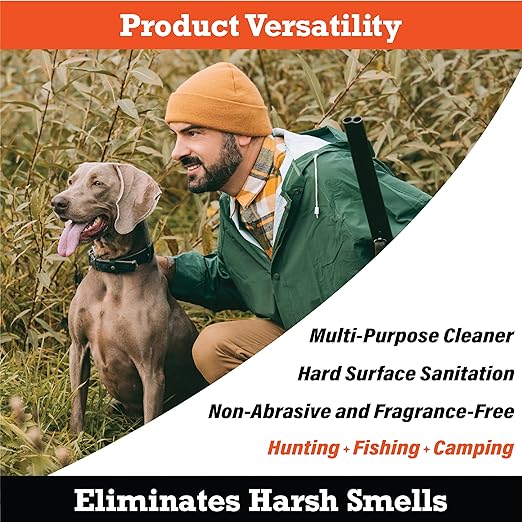 SNiPER II Disinfectant Cleanser and Odor Eliminator, Cleaner for Outdoor Disinfecting Purposes, Use for Hunting, Fishing, and Camping, Made in the USA, 16 Ounce Spray Bottle, 2-Pack