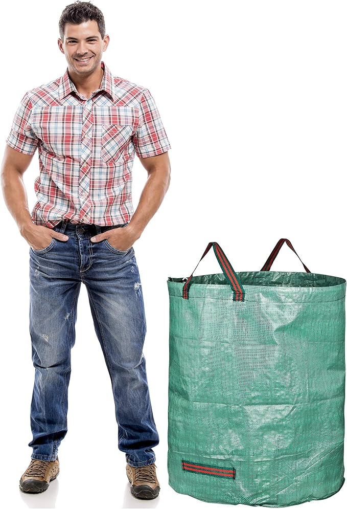 GardenMate 4-Pack 72 Gallons Reusable Garden Waste Bags (H30, D26 inches) - Yard Waste Bags
