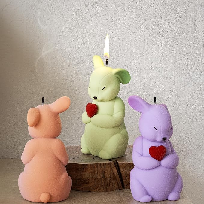 Rabbit Heart Dragon Animal Resin Mold for Casting, Candle Making, Home Decor - 3D Silicone Molds
