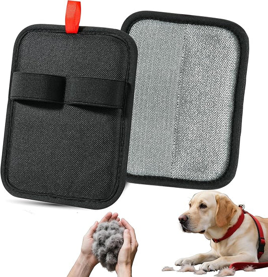 Tikaiui Pet Hair Remover,Static Electricity Grooming Mitt Tool,Machine-Washable for Dog Cat Hair Effortless Lint & Fur Remover for Couch,Carpet,Furniture & Car Seat（2PCS ）