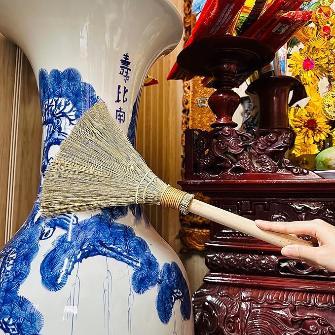 TTS For Home - Broom and Dustpan Set for Home, Set of 3 Brooms - Broomstick for House, Garage, Office, Lobby Room, Kitchen