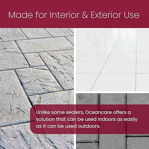 Oceancare Products High Performance Sealer | Stone & Tile Sealer | Outdoor Indoor Use | Sealer for Grout, Stone, Tile, & Concrete | Quart