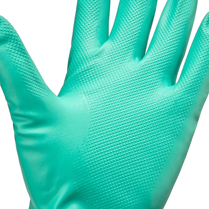 Tusko Products Best Nitrile Rubber Cleaning, Household, Dishwashing Gloves, Latex Free, Vinyl Free, Reusable not Disposable, Small S, (1 Pair)