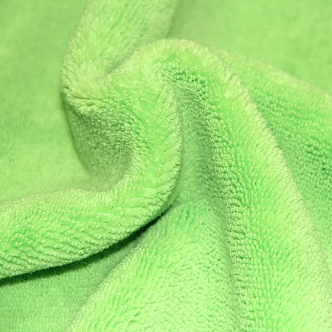 POLYTE Premium Microfiber Cleaning Towel,16x16 in 36 Pack (Blue,Green,Yellow)