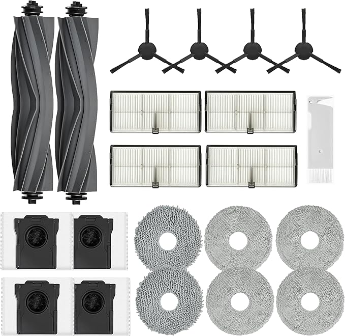 JoyBros Accessories for Dreame L10s Ultra Heat ONLY; X30 Ultra mops/Wipes X6; dust Bag X4; Filter HEPA X4; Main Brushes X2; Side Brushes X4 Spare Parts