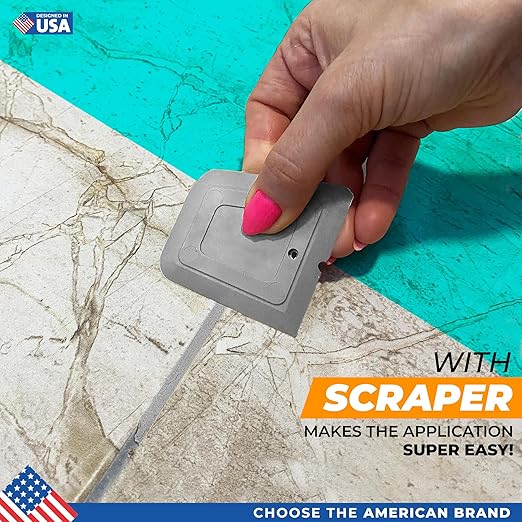 PentaUSA Tile Grout Repair Kit with Removal Tool, Premix Grout Bundle Set, Sponge and Cleaner (8.8 Oz - 250gr) (Grey)