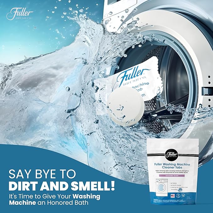 Fuller Washing Machine Cleaner Tablets – Washer Cleaner for Front Load, Top Load - Removes Odor, Dirt, Grime, Lavender Scent, Septic Safe (Pack of 1)