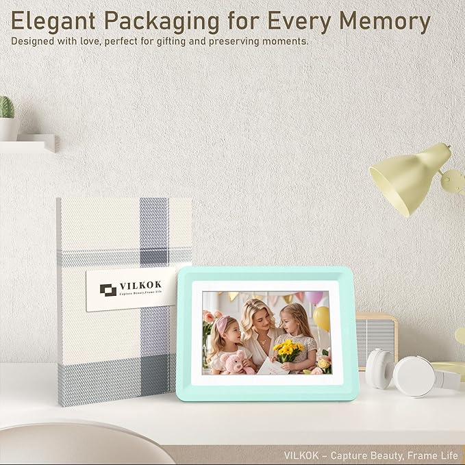 1-Pack 5x7 Picture Frame or 4x6 with Mat – Shatterproof Plastic Photo Frame for Family, Nursery, and Playroom, Wall & Tabletop Picture Frames for Home, Office, Safe & Lightweight Design in Light Green