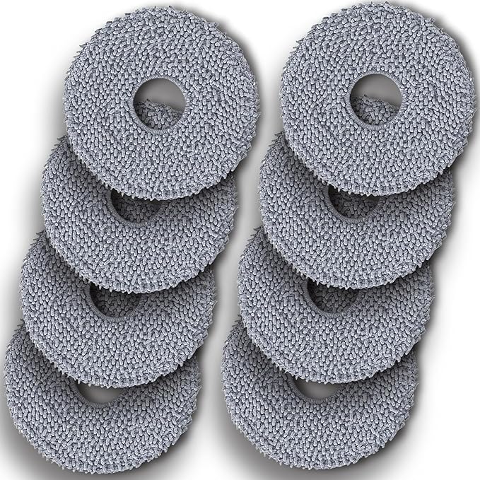 E-HAO 405 & 505 Mop Pads Replacement Parts for iRobot Roomba Plus 405 (G181 & G185) Vac, Roomba Plus 505 Combo Robot Vacuum. Washable & Reusable Microfiber Mop Pads Accessories, 8-Pack