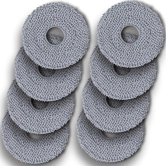 E-HAO 405 & 505 Mop Pads Replacement Parts for iRobot Roomba Plus 405 (G181 & G185) Vac, Roomba Plus 505 Combo Robot Vacuum. Washable & Reusable Microfiber Mop Pads Accessories, 8-Pack
