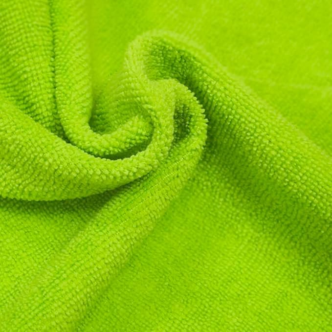 POLYTE Microfiber Cleaning Cloth, 12 x 16 in, Blue, Green, Yellow, 36 Pack