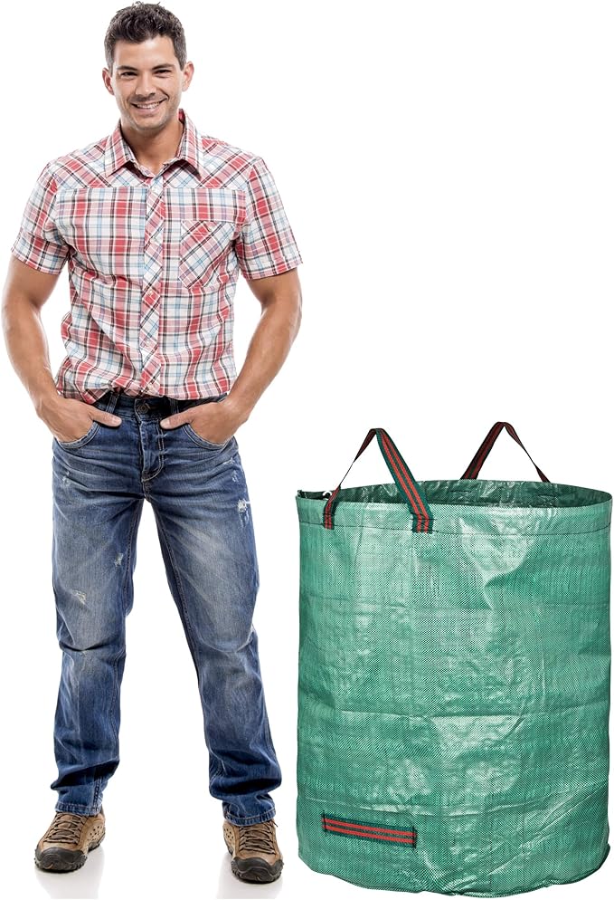 GardenMate 3-Pack 72 Gallons Reusable Garden Waste Bags (H30, D26 inches) - Yard Waste Bags