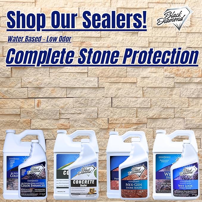 Color Enhancer Sealer for All-Natural Stone and Pavers. Marble, Travertine, Limestone, Granite, Slate, Concrete, Grout, Brick, Block. (Trial)