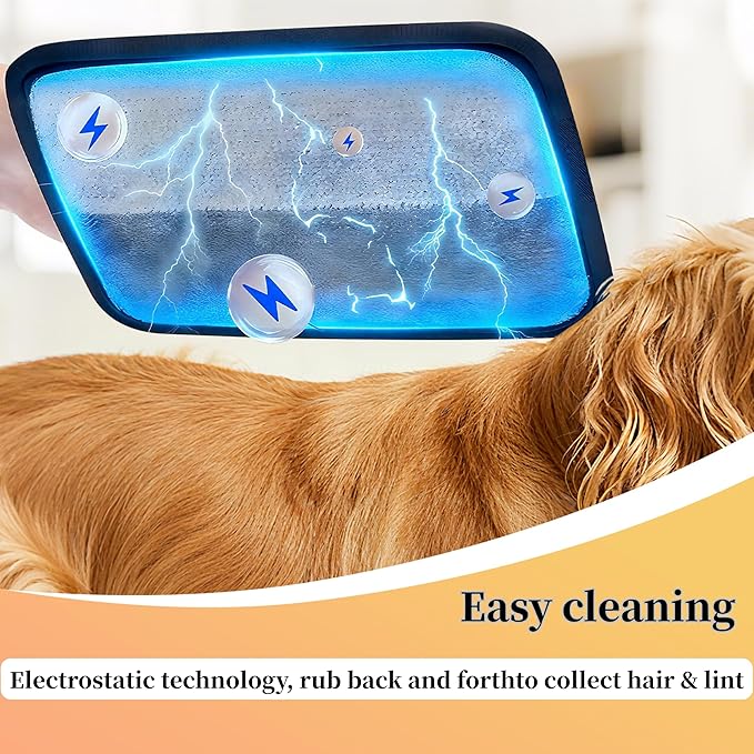 Tikaiui Pet Hair Remover,Static Electricity Grooming Mitt Tool,Machine-Washable for Dog Cat Hair Effortless Lint & Fur Remover for Couch,Carpet,Furniture & Car Seat（2PCS ）