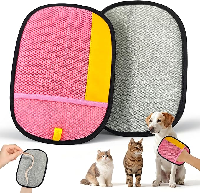 YOSEPATI Pet Hair Removal Glove, Magic Brush Electrostatic Mitt, Pet Hair Remover Tool for Dog & Cat, Reusable Pet Hair Gloves Pet Grooming Needs, Fur Remover for Couch, Clothing, Carpet & Car Seat