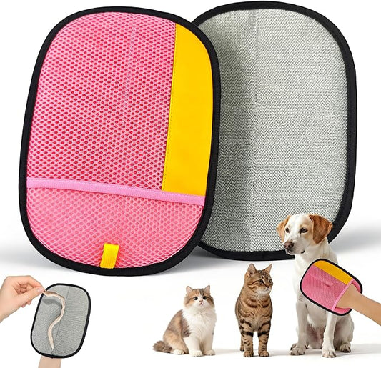 YOSEPATI Pet Hair Removal Glove, Magic Brush Electrostatic Mitt, Pet Hair Remover Tool for Dog & Cat, Reusable Pet Hair Gloves Pet Grooming Needs, Fur Remover for Couch, Clothing, Carpet & Car Seat