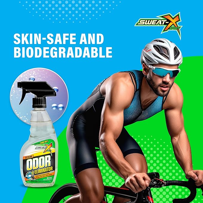 SweatX Extreme Odor Spray - Multipurpose No-Wash Deodorizer - Ideal for Shoes and Gym Clothing - Victory Scent (16 fl oz) - 2 Pack
