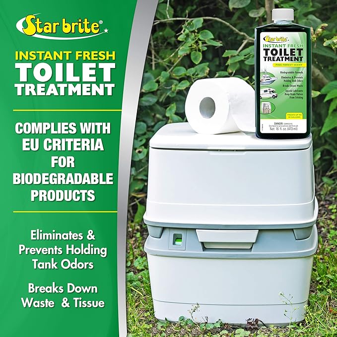 STAR BRITE Instant Fresh Toilet Treatment - Pine Scent, Odor & Waste Control, 16 OZ (071718)