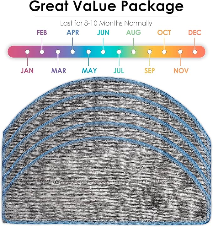 (5 Pack) Roomba 104 Y0140 Y0110 Q0520 Mop Pads for irobot Roomba 104, Roomba 105 Combo, Roomba Robot Vacuum and Mop Combo Y0140 Y0110, Vacuum 2 Essential Q0520 Mop Pad