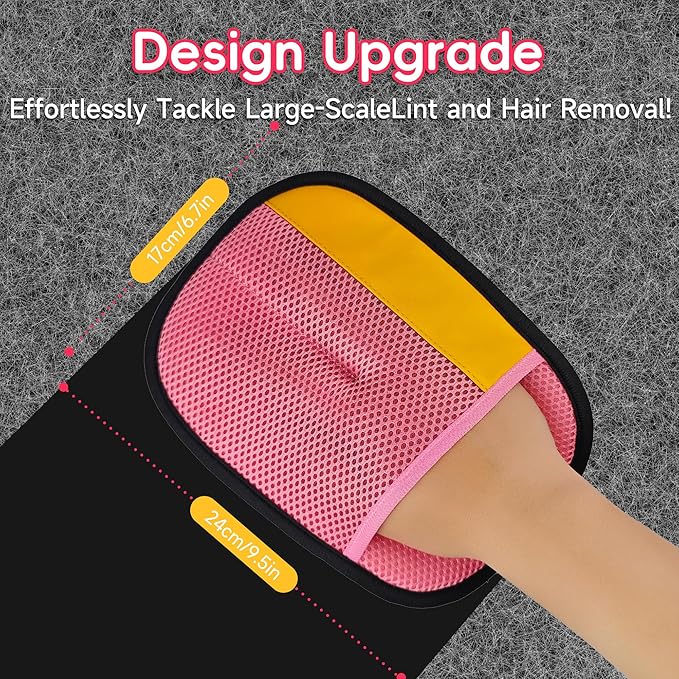 YOSEPATI Pet Hair Removal Glove, Magic Brush Electrostatic Mitt, Pet Hair Remover Tool for Dog & Cat, Reusable Pet Hair Gloves Pet Grooming Needs, Fur Remover for Couch, Clothing, Carpet & Car Seat