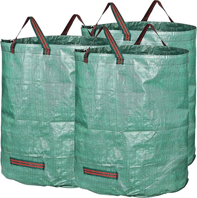GardenMate 3-Pack 72 Gallons Reusable Garden Waste Bags (H30, D26 inches) - Yard Waste Bags