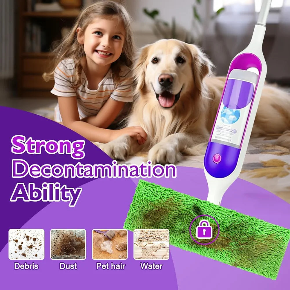 UNIMADE Reusable Mop Pads for Swiffer PowerMop, 8 Pack Microfiber Mop Pad Refill with Scrubber Strips for 13''-15'' SprayMop, Washable Mop Pads Use for Most Floor Types, Designed for Pets - Multicolor