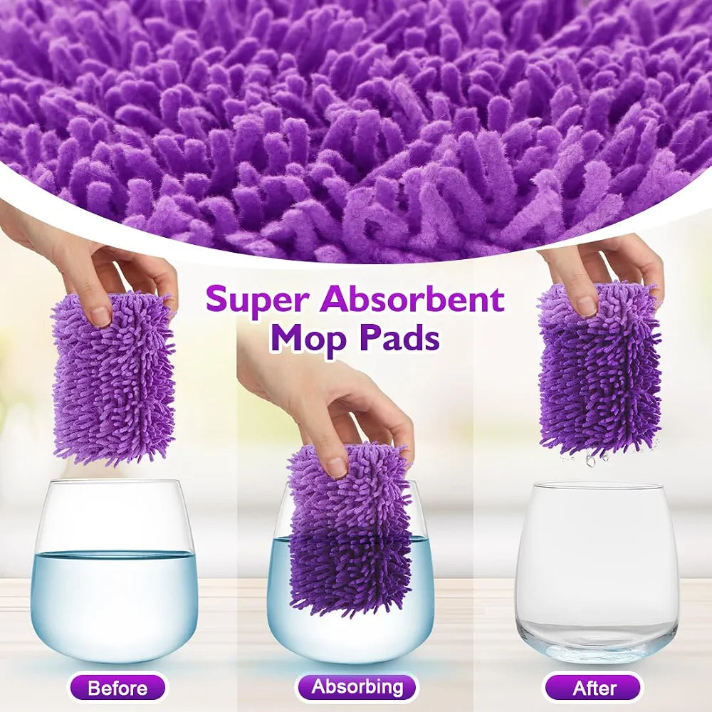 UNIMADE Reusable Mop Pads for Swiffer PowerMop, 8 Pack Microfiber Mop Pad Refill with Scrubber Strips for 13''-15'' SprayMop, Washable Mop Pads Use for Most Floor Types, Designed for Pets - Multicolor