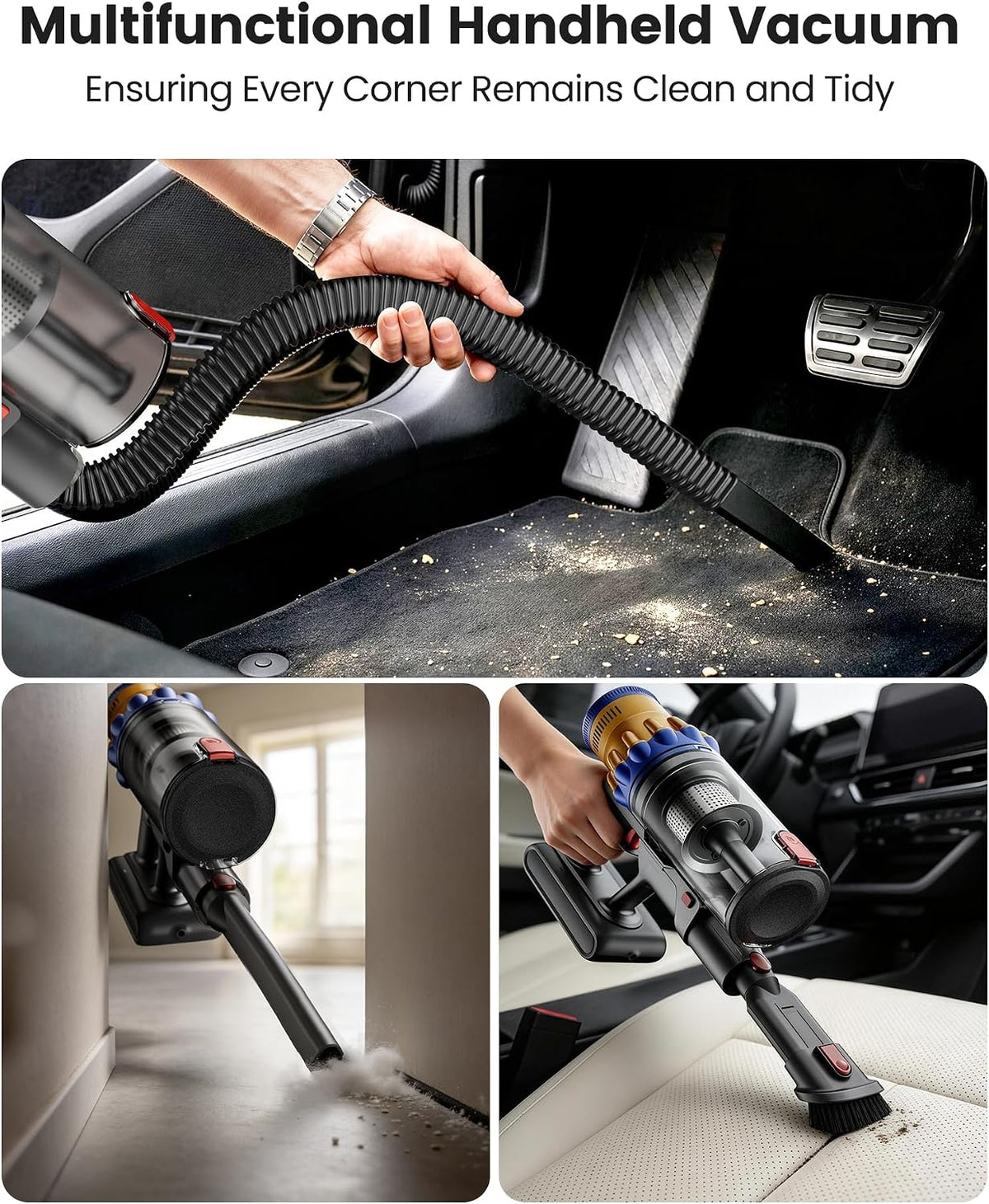 Cordless Vacuum Cleaner, 650W/55Kpa Vacuum Cleaners for Home, 70Mins Stick Vacuum with Self-Standing,Anti-Tangle,Wall Mount Charging,Lightweight Wireless Vacuum for Hardwood Floors Carpet Pet Hair Car